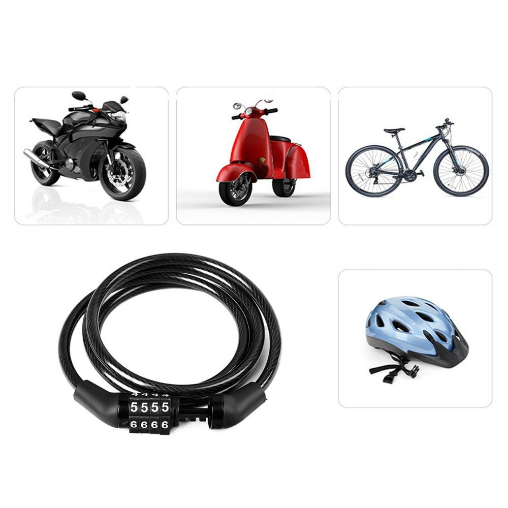 Противоугонный велосипедный замок с 4-значным кодом, пароль для мотоцикла, горный дорожный велосипед