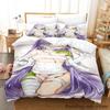 Комплект постельного белья Mummy Girls Anime Single Twin Full Queen King Size Bed Set Adult Kid Bedroom Duvetcover Sets Anime Halloween Letti