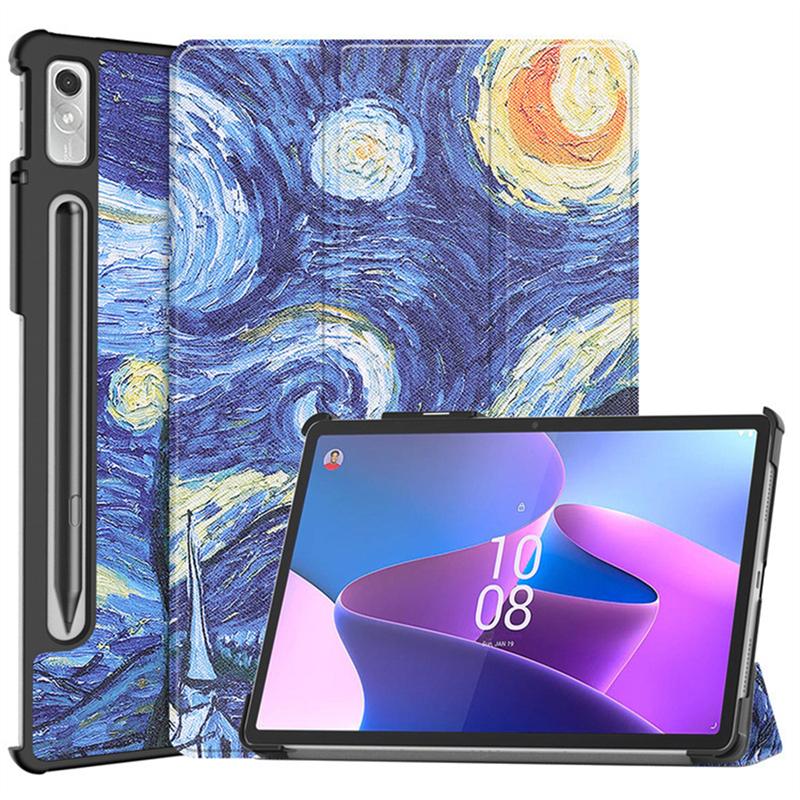 For Lenovo tab P12 12.7 Case Magnetic Tri-Folding PU Leather Stand Tablet Cover for Xiaoxin Pad Pro 12.7 12 7 inch TB371FC