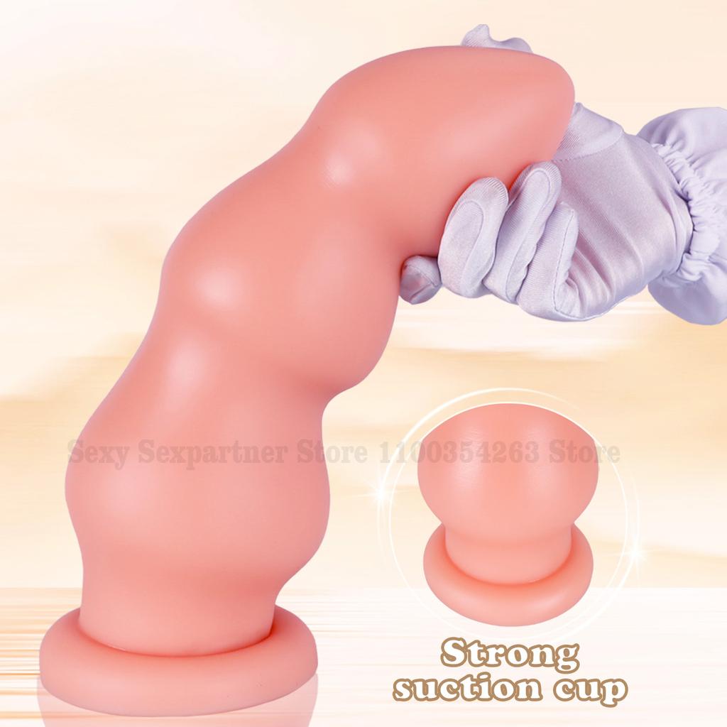 NEW 4 Size Big Huge Anal Beads Butt Plug Smooth Soft Silicone Anal Plug Dilatador Anal Dildo Penetration Anal Toys Big buttplug