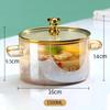 Прозрачная кастрюля для супа, термостойкая, для микроволновки, с двумя ручками, антипригарным покрытием, стеклянная кастрюля с крышкой, кухонные принадлежности для приготовления пищи