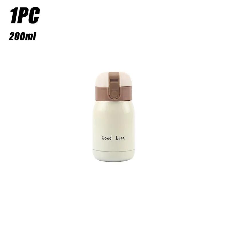 1/2PCS Goodluck Small Cute Mini Thermos Cup MINI Portable Creative Pot Belly Water Cup Pocket Cup with Hand Gift