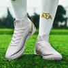 Men's Soccer Shoes FG/FG Non-Slip Turf Soccer Cleats Personalized Design Train Shoe High Top Sneakers Light Football Boots 35-47
