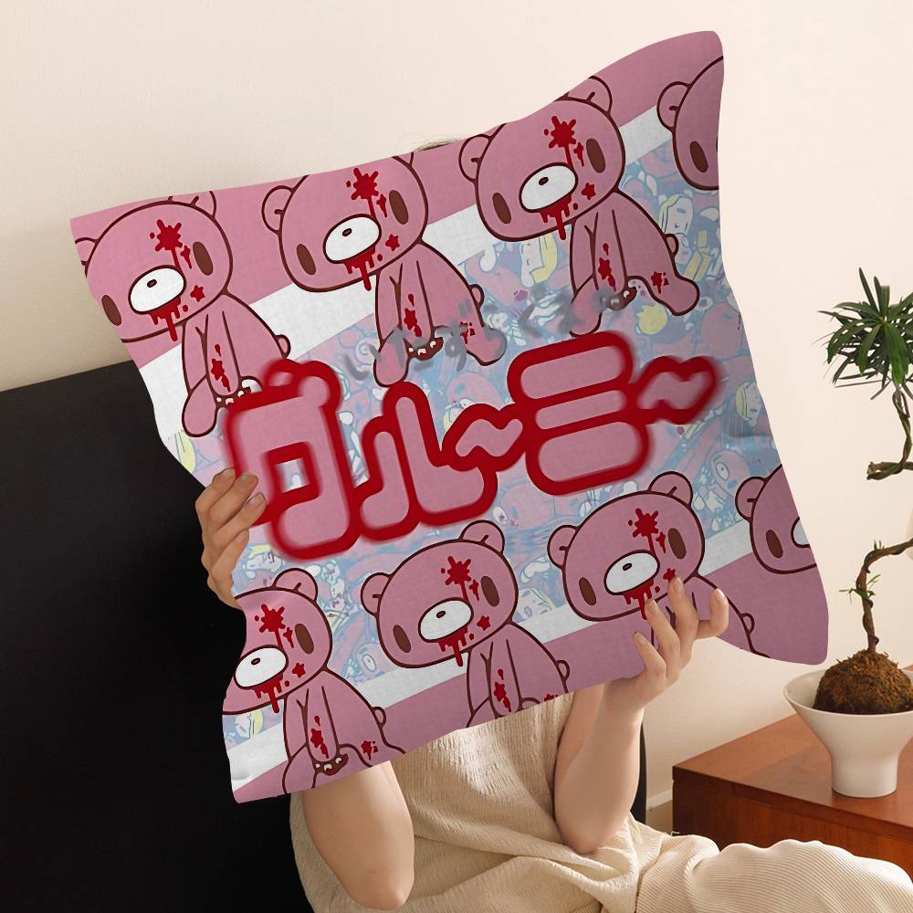 G-Gloomy B-Bear Personalized Pillow Cover Kids Bedroom Wild Party Decor Pillowcase Kid Birthday Shower Gift