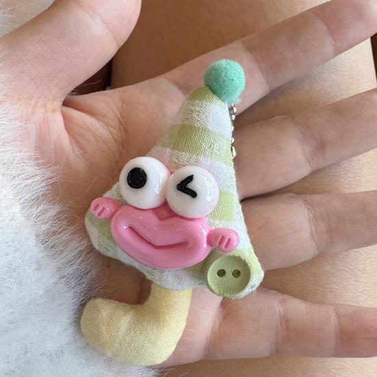 Юшэн Брелок с мультяшной куклой с большим ртом, Подвеска для сумки, Украшение, Насыщенный цвет макарон, Держатель для ключей, Мягкая тканевая подвеска для ключей