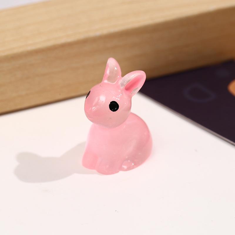 Светящаяся 3D фигурка кролика из смолы - DIY настольное крафтовое украшение