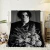 Плед Singer Y-Yungblud из мягкого фланеля, легкий дышащий летний плед для сна на диване, дома, в путешествии, уютный декор