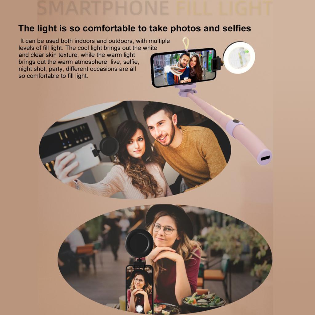 Заполняющий светильник для селфи для мобильного телефона, портативный светильник для красоты, с зажимом, с USB-управлением, 3 цвета, температура
