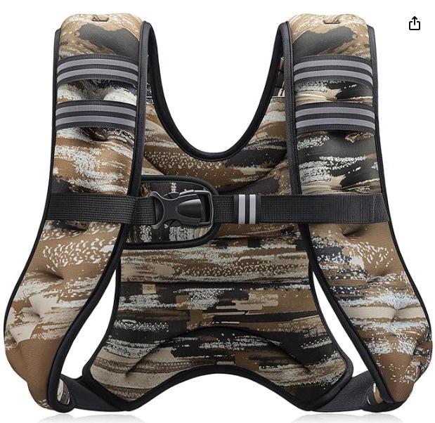 Регулируемый светоотражающий жилет-утяжелитель для фитнеса