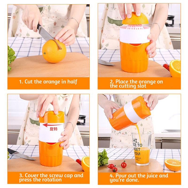 Portable 300ml Manual Juicer Reamer Fruit Squeezer Mini Lemon Citrus Juicer Extractor for Home Healthy Hand Lemon Orange Juicer