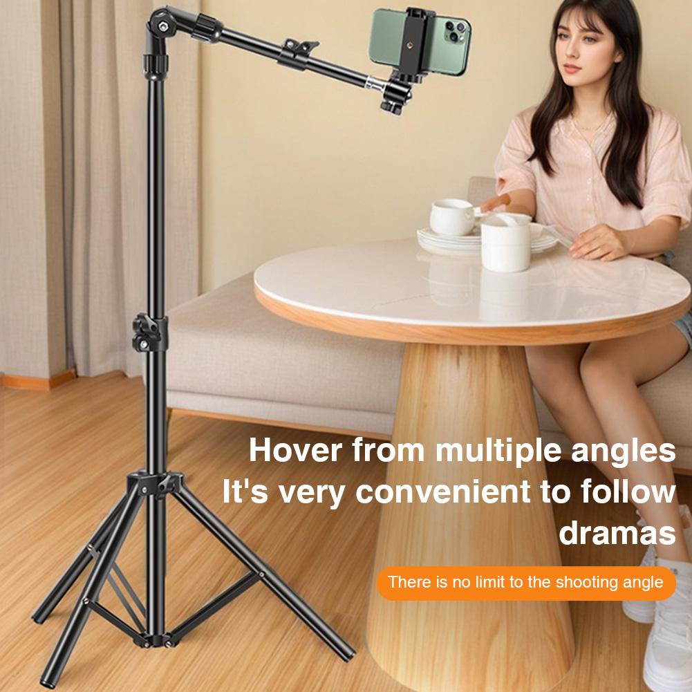 Horizontal Overhead Tripod Adjustable Cell Phone Tripod Stand Horizontal Stand for Video Recording