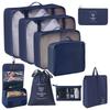 Travel Storage Bag Set - 7-Piece Multi-functional Compartment Bags for Clothes & Cosmetics