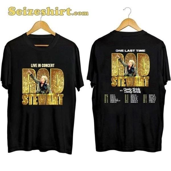 Rod Stewart One Last Time Tour 2025 T-Shirt Unisex Two Sided Fan Gift S5XL Unisex T-Shirt