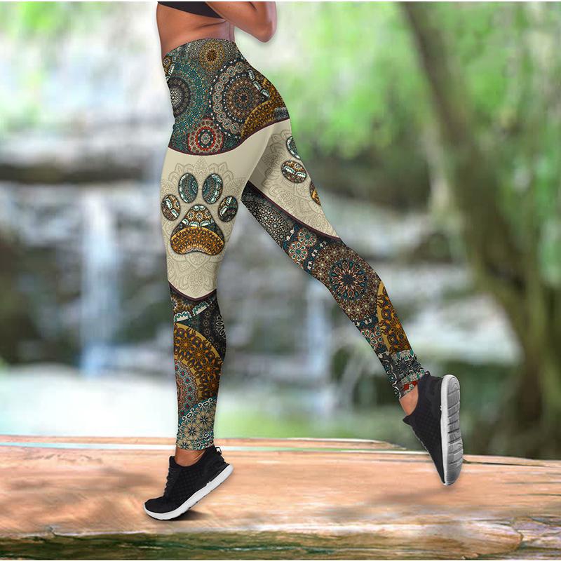 Фиолетовые листья с принтом йоги для женщин, леггинсы для фитнеса, спортивные штаны с высокой талией, повседневные штаны для йоги, 2023