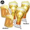 Whiskey Party Decor Whiskey Beer Bottle Glass Cup Balloon Banner Whiskey Honeycomb Table Decor Men Women Birthday Party Supplies