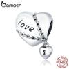Bamoer Стерлингового Серебра 925 пробы Любовь Замок Металлический Шарм для Оригинального Браслета Женщин Изготовления Ювелирных Изделий