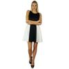 Bimba Women Black & White Shift Dress Stretchable Fabric Holiday Clothing