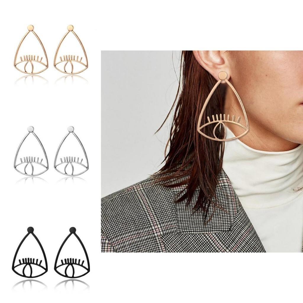 Geometric Eye New Earrings Minimalist Alloy Jewelry For Fashionable Women