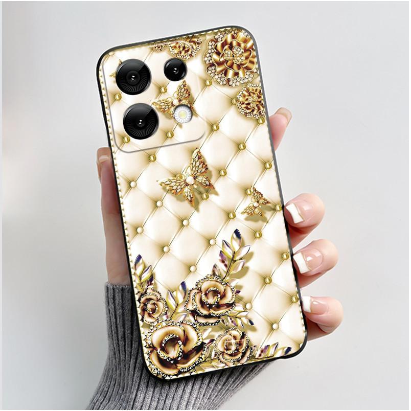 Anti-scratch Phone Case For Umidigi G9 5G Soft Silicone Black Casing Unique Design Happy Milk Tea Rabbit Pattern Candy Shell