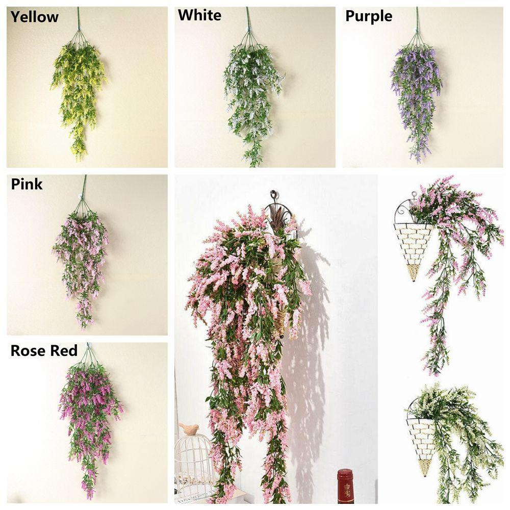 Room Bunch DIY Craft Artificial Lavender Wedding Wreath Decoration Vine Flower Garland Fake Plants