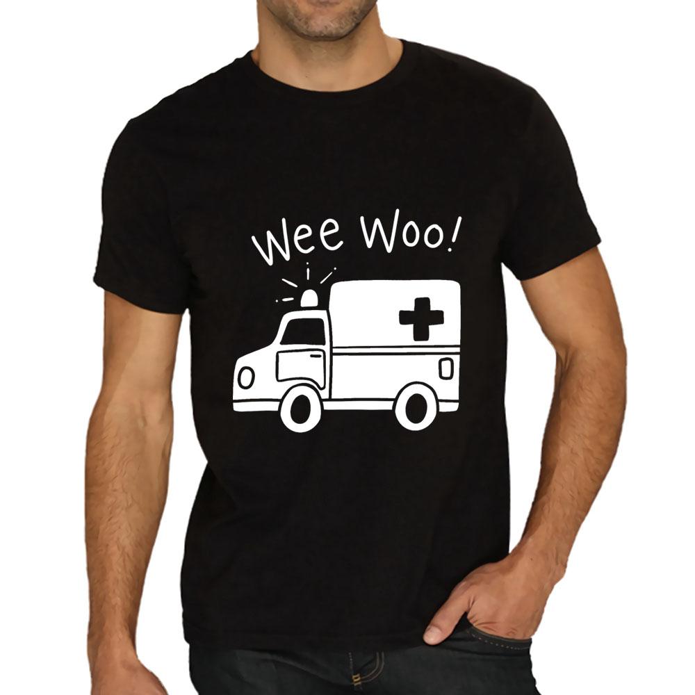 Top Unisexs shortsleeved print tshirt paramedic ambulance baseball graphic casual Cotton retro Fashion
