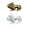 Alloy Lion Pendants Antique Silver Cartoon Animal Style Angrily Lion Pendant  DIY Accessories
