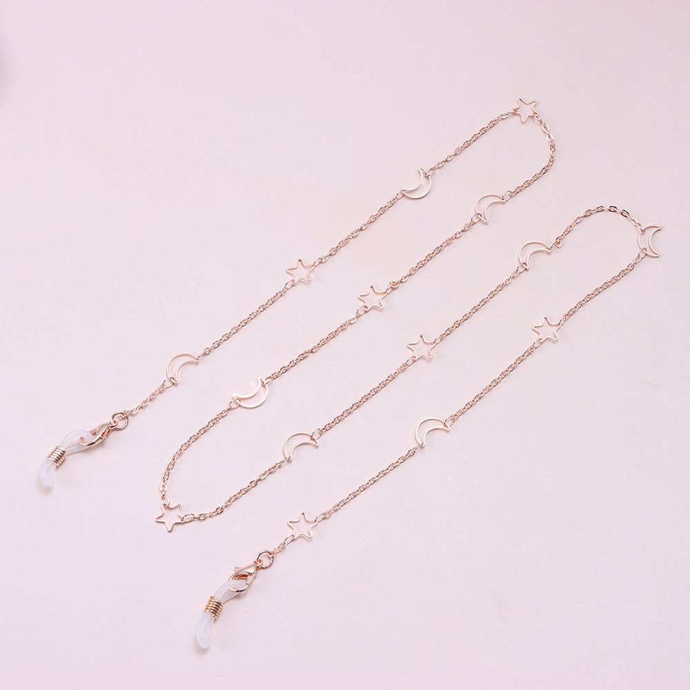 Женщины Девушка Звезда Луна Анти-потеря солнцезащитные очки Цепочка сплав очки цепи маски шнурки панк ювелирные изделия