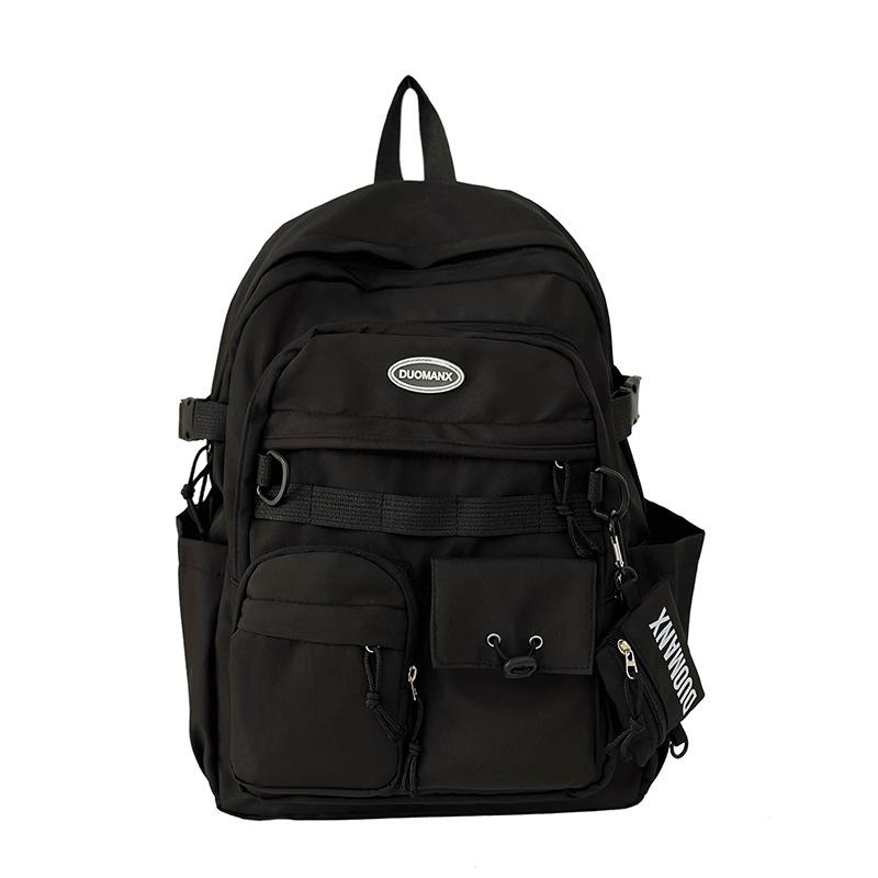 School bag, high-value Korean style INS versatile workwear style school bag, student, Japanese large-capacity backpack, travel backpack for men