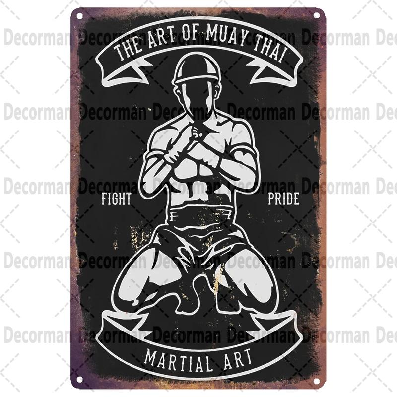 [ Mike86 ] Муай-тай Металлическая табличка Настенная Домашняя Бокс Таиланд Металлический Постер искусство Живопись Паб LTA-3188 20*30 СМ винтажный декор