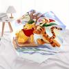 Winnie the Pooh & Friends Christmas Holiday Cartoon Umbrella, Portable 3-Fold Compact Umbrella, Suitable for Camping, Hiking and Travel, Ide