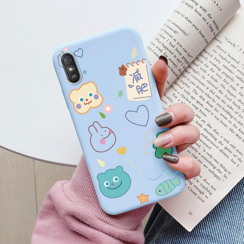 Чехол Сердце Цветок Для Redmi 9A 9AT Чехол Для Телефона Милый Силиконовый Ударопрочный Мягкий Чехол Для Redmi 9A 9 AT Оболочка Мультяшный Милый Матовый