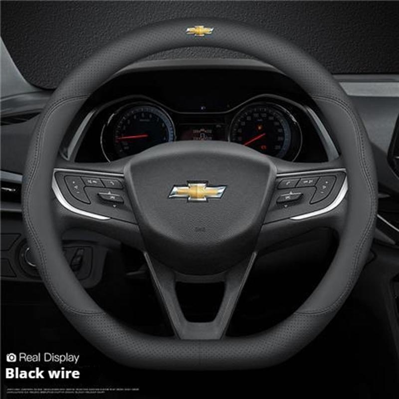 Кожаная накладка на руль автомобиля для Chevrolet Montana Trailblazer EV SS RS Silverado RST Equinox RS LT Bolt EUV Blrzer 38 см