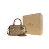 New COACH Rowan Artificial Leather Boston Bag Handbag Shoulder Bag Crossbody Bag Mini Women's Gold & Khaki C9947-IME74