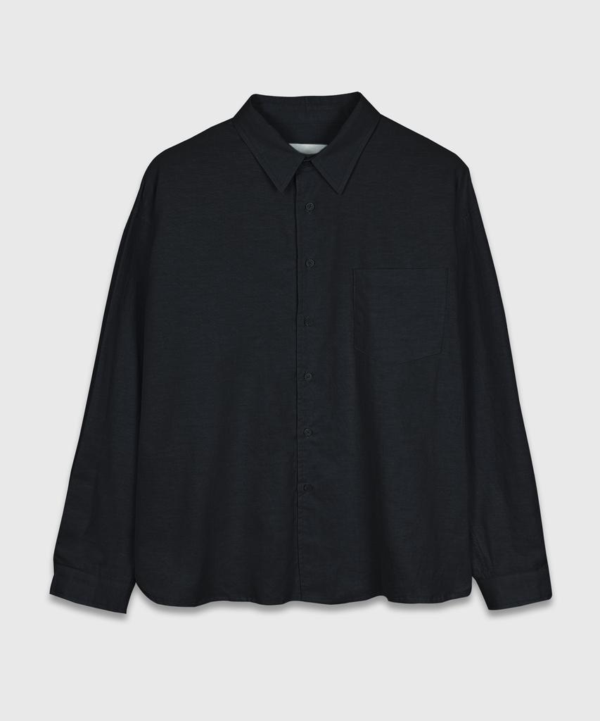BILLIANT Oxford Basic Overshirt_Black