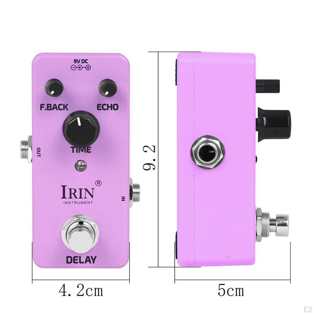 Electric Guitar Pedal Effector DC 9V Fitment Metal Case True Bypass for Bass