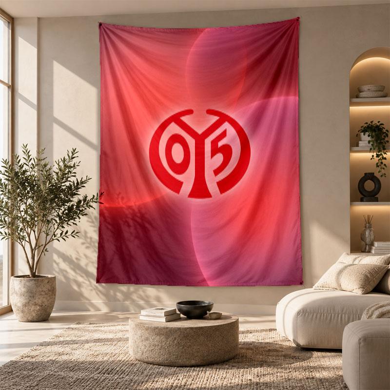 Decorative Tapestry,Mainz FC Printed Wall Art, Lightweight Wall Hanging For Bedroom Background