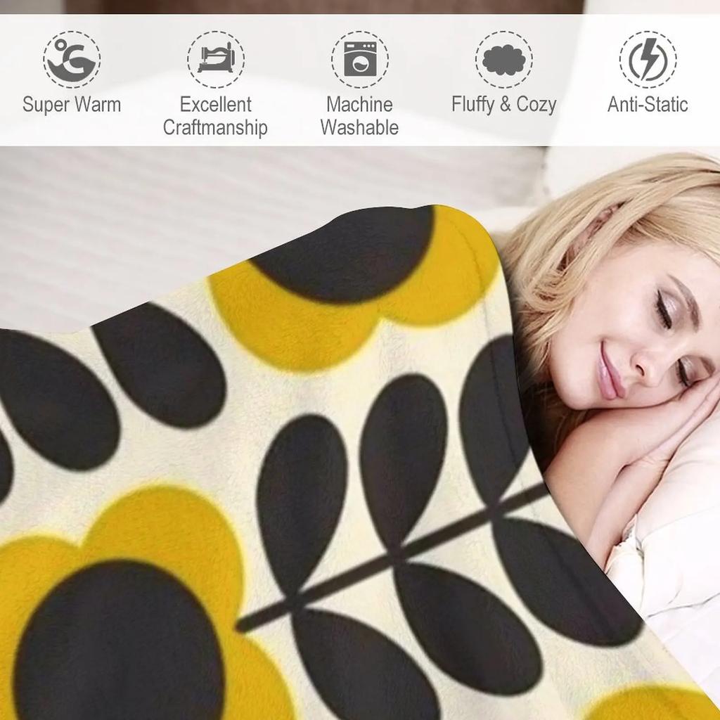 Orla kiely мультистебельные цветы, узор kiely, orla kiely design пледы одеяло роскошные диваны