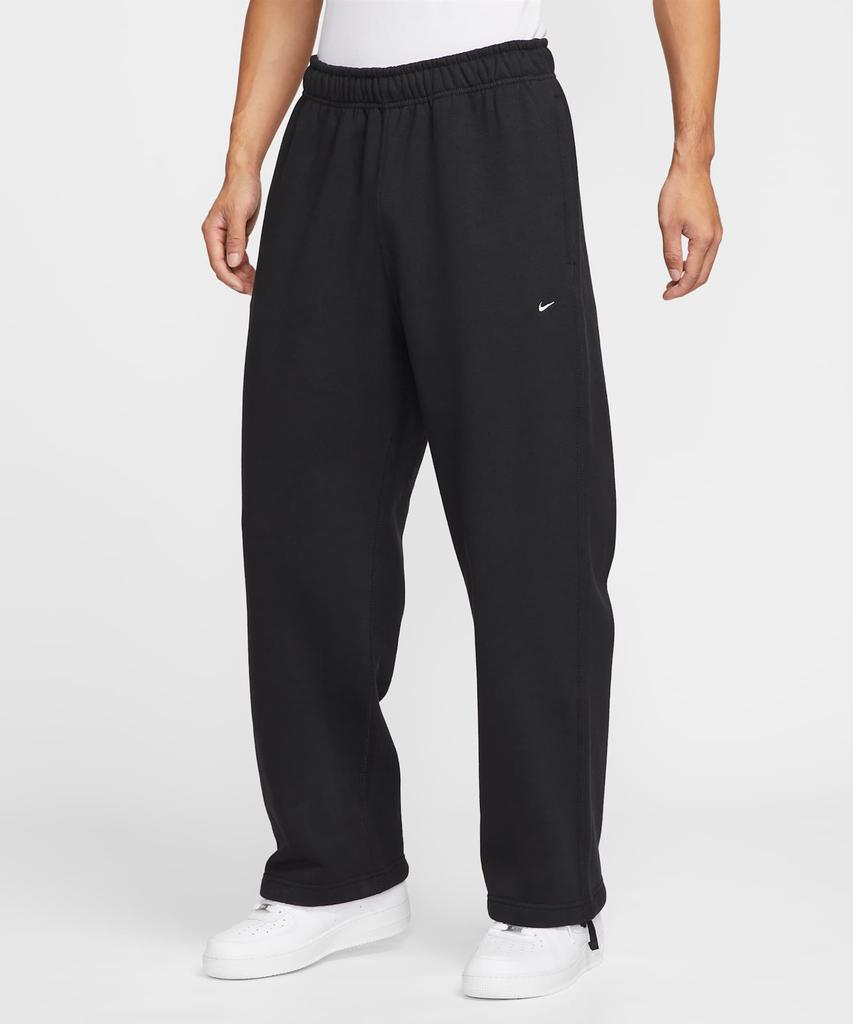 Nike Штаны Solo Swoosh из флиса с открытым низом M - Черный:Белый / Hv1091-010