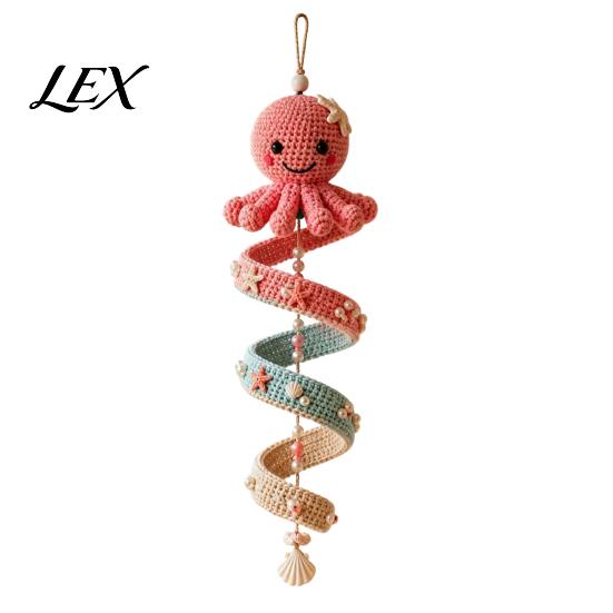 Crochet Kit for Beginners Ocean Animal Spiral Kit, Friends Ornament DIY Marine Craft Projects Adults Life Themed Teens Adults, Handmade Hanging