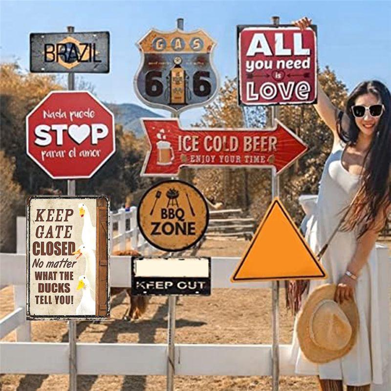 AEE2-Duck Metal Sign Aluminum Vintage Duck Wall Decor For Home Bedroom Bar Restaurant Cafe Club 30X20cm Durable High Guality