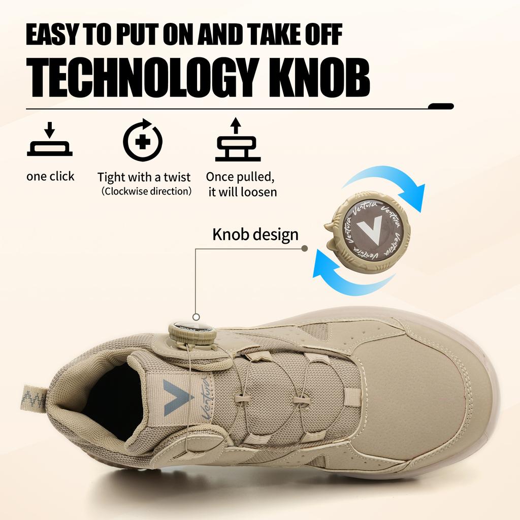 Мужские защитные ботинки с поворотной кнопкой, рабочая обувь, проколостойкие ботинки со стальным подноском, нескользящая защитная обувь, высокие ботинки безопасности