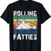 Rolling Fatties Забавная футболка для любителя кошек, кошачьей мамы, кошачьего папы, котенка, шутка