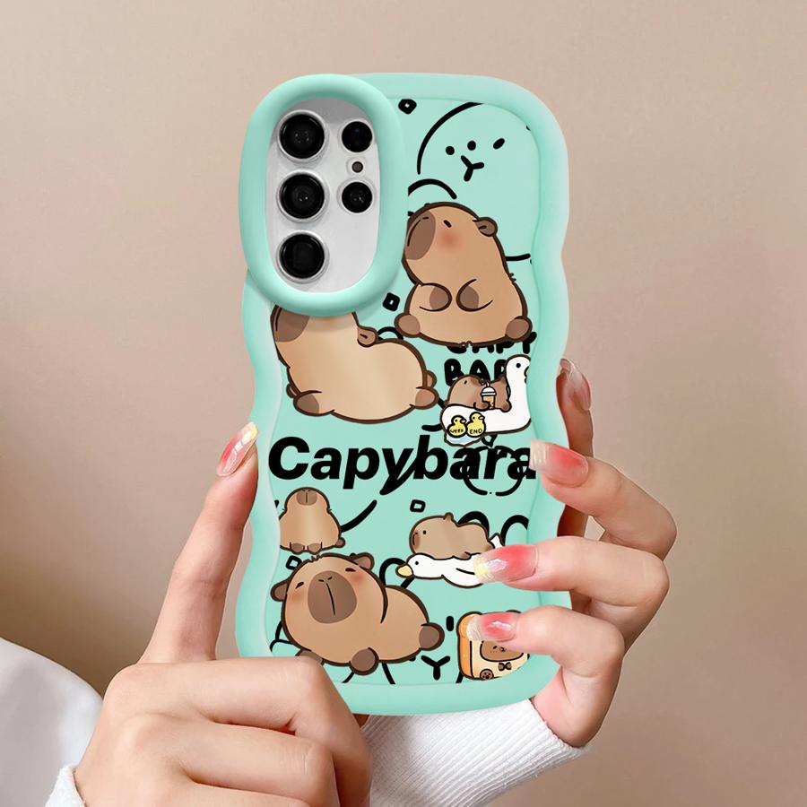 Капибара Милый Мягкий Чехол для Телефона для Samsung Galaxy S23 Plus S21 A26 S22 Ultra S24 A25 S20 FE S25 A36 A35 A24 A54 A55 A34