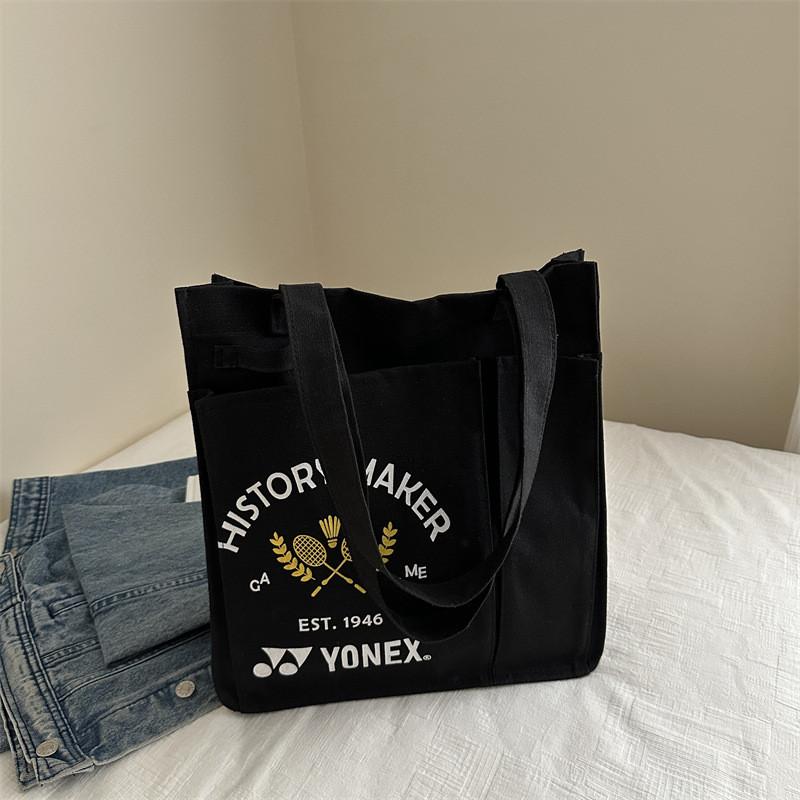 Стильная ретро-сумка-тоут большой вместимости для студентов из мягкой парусины с застежкой-молнией