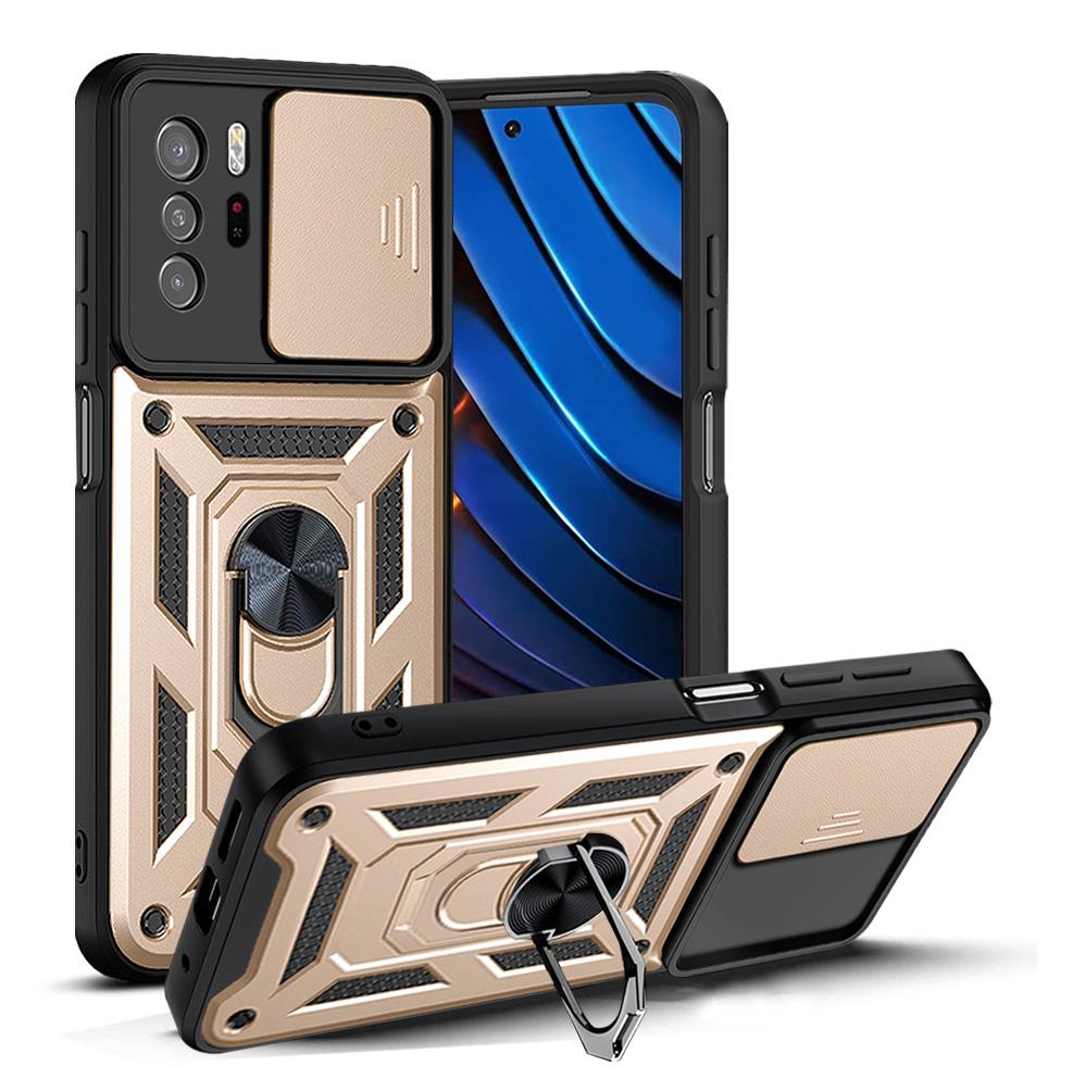 Slide Camera Protector Shockproof Armor Ring Case For Xiaomi Redmi Note 11 Pro Plus POCO M4 10 10S 10T 11T X3 X4 M3 GT NFC