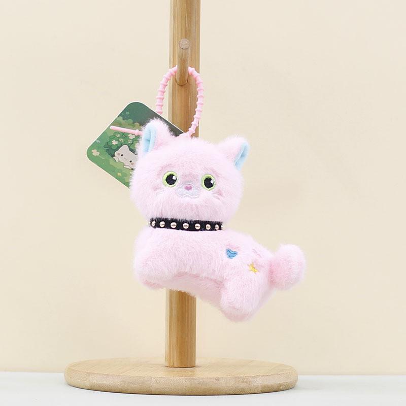 Little Cat Cute Keychain Cartoon Girl Backpack Decorative Pendant Doll Gift