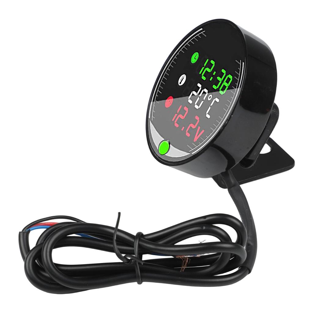 Цифровой дисплей Вольтметр Измеритель температуры окружающей среды Интегрированный прибор приборной панели Мониторинг производительности мотоцикла
