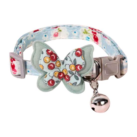 Ошейник для кошек с подвеской в виде колокольчика, дизайн в виде бабочки и звезды, регулируемый ошейник для котенка