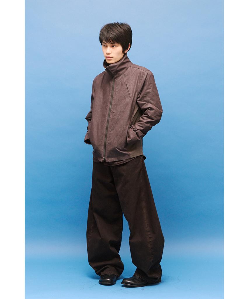 HATCHINGROOM Funnel Neck Jacket Brown