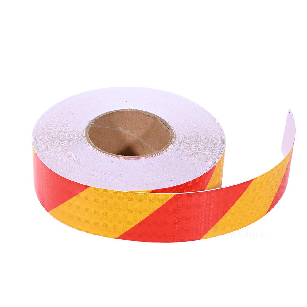 Yellow Black Twill Reflective Tape 5cm*25m Car-Styling Truck Vehicle Sticker Safety Self-Adhesive Waterproof High Reflector Film